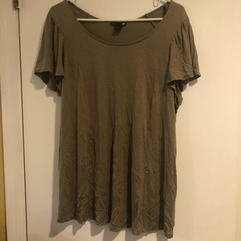 Khaki green top